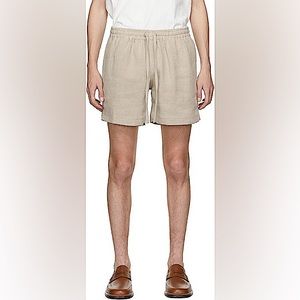 Commas Beige Linen Lounge Shorts - image 1